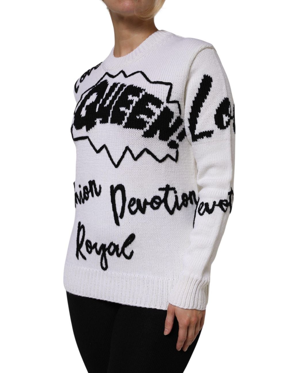 Dolce & Gabbana Gray Wool Knit Crew Neck Pullover Sweater