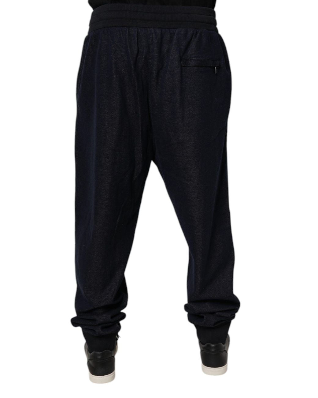 Dolce & Gabbana Black Jacquard Cotton Jogger Sweatmen's Pants for men