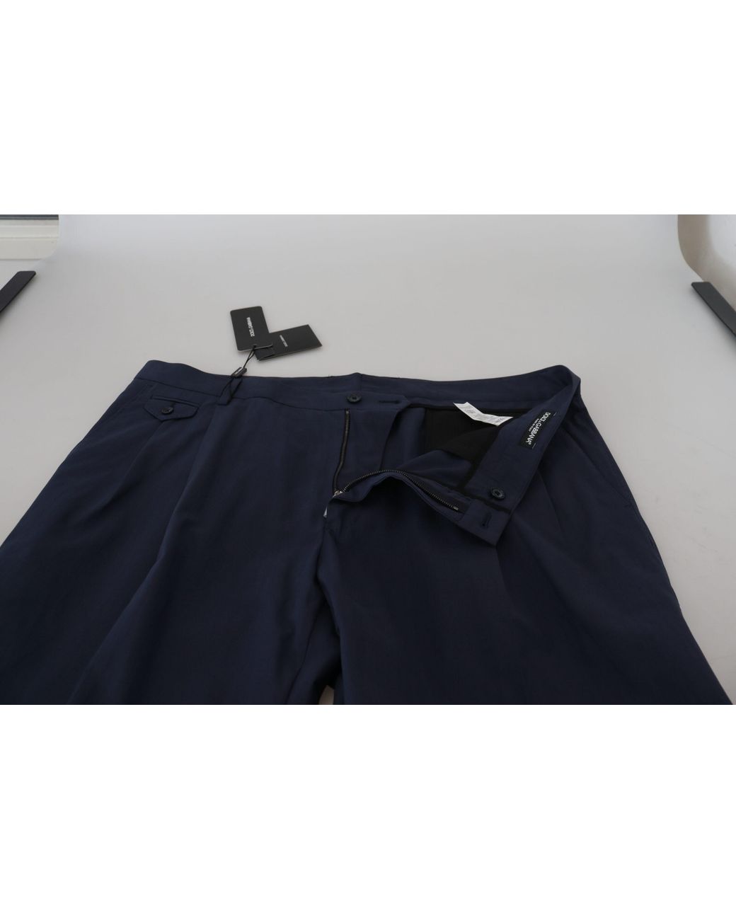 Dolce & Gabbana Blue Dark Cotton Chino Formal Pants for men