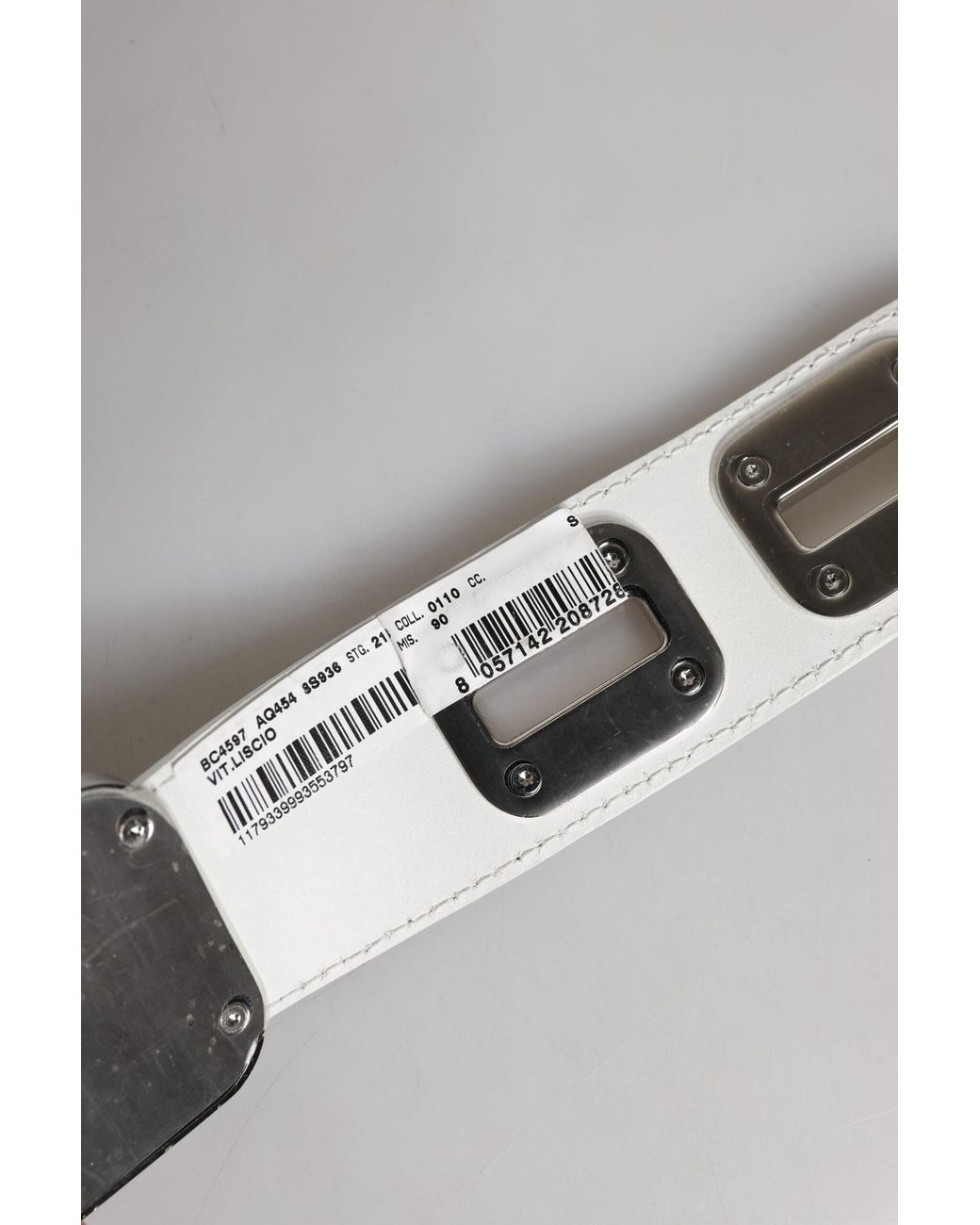 Dolce & Gabbana Metallic Leather Tone Rotating Buckle Belt