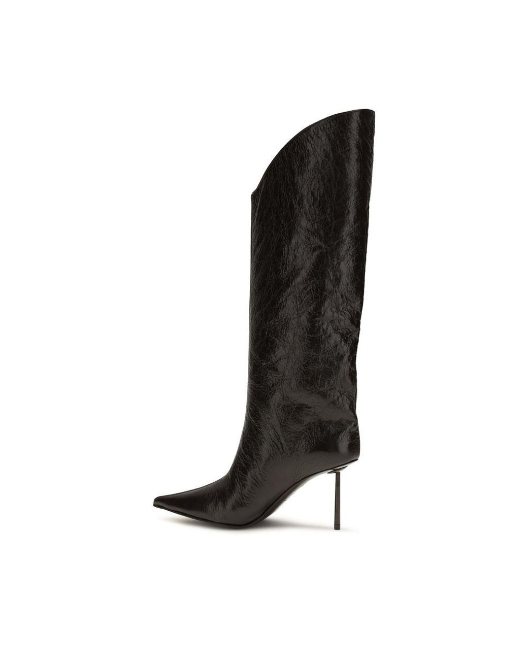 Le Silla Black Calf Leather Bos Taurus High Heel Boots