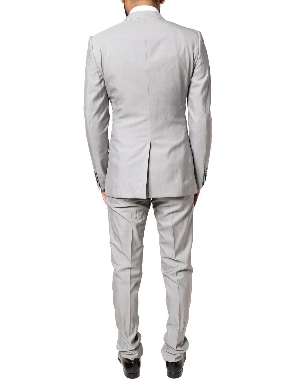 Dolce & Gabbana Gray Light Wool 2 Piece Formal Suit for men