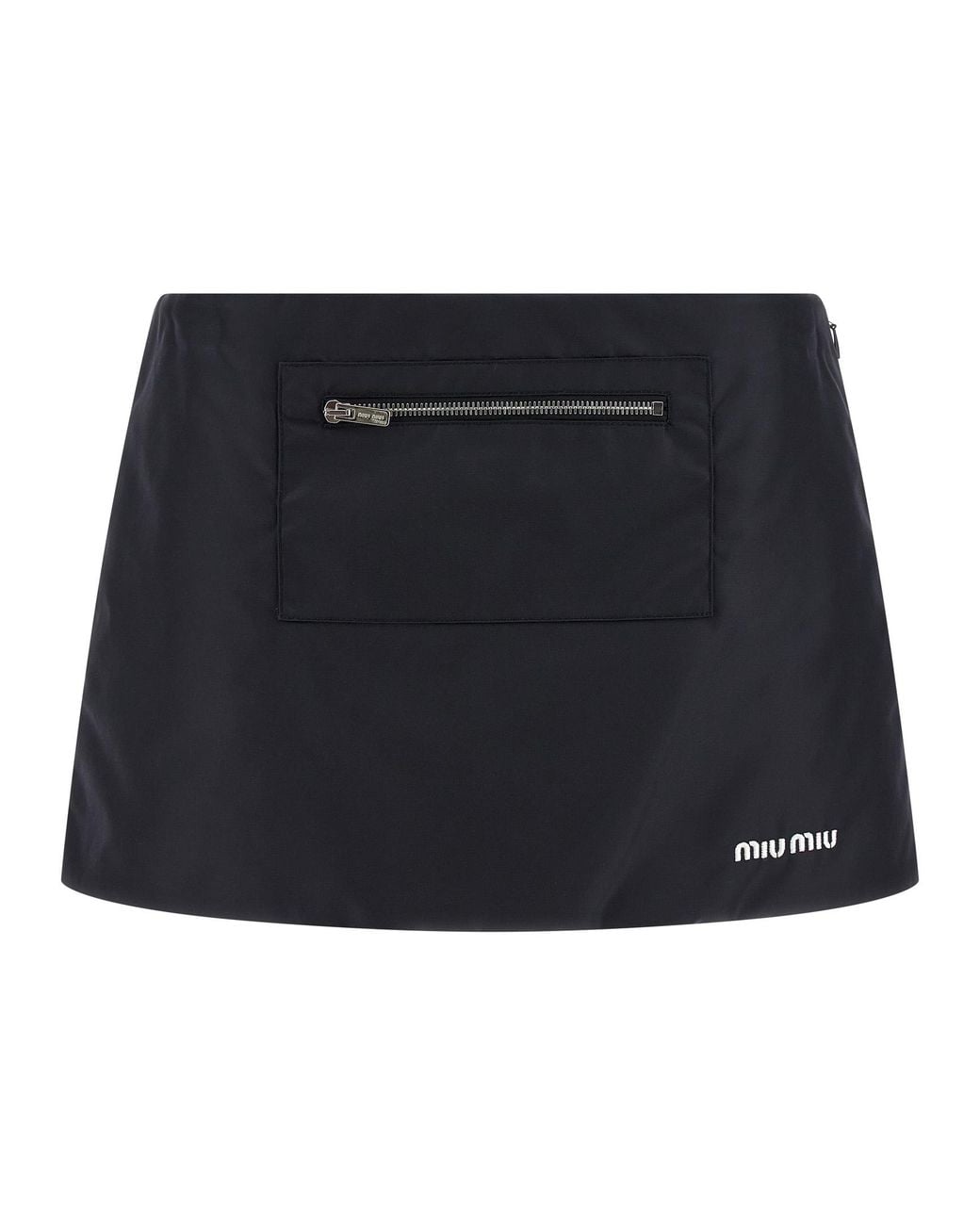 Miu Miu Blue Recycled Polyamide Long Skirt