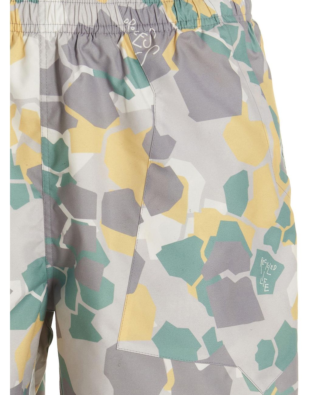 Objects IV Life Blue Printed Beach Shorts Polyethylene Beachwear for men