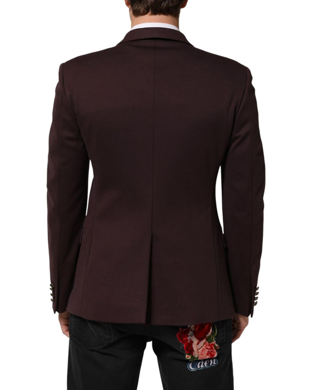 Dolce & Gabbana Blue Cotton 2 Buttons Suit Jacket Blazer for men