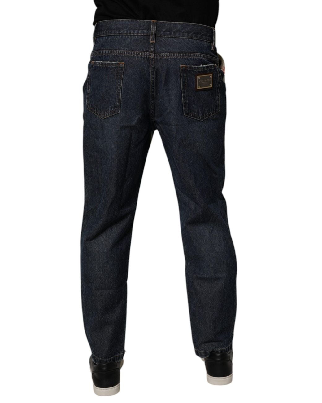 Dolce & Gabbana Black Floral Print Trousers for men