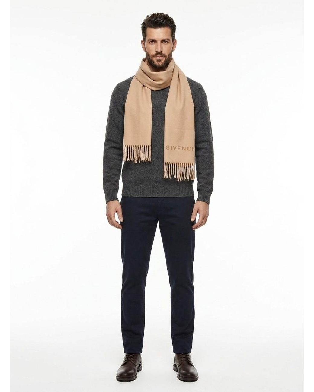 Givenchy Natural Virgin Wool Scarf for men