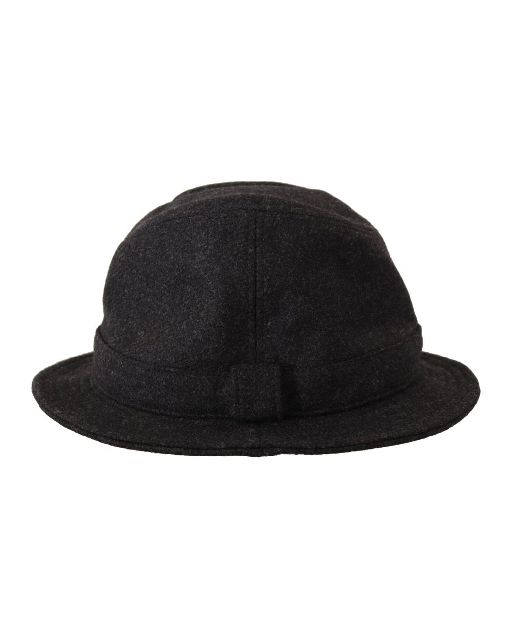 Dolce & Gabbana Black Elegant Trilby Hat