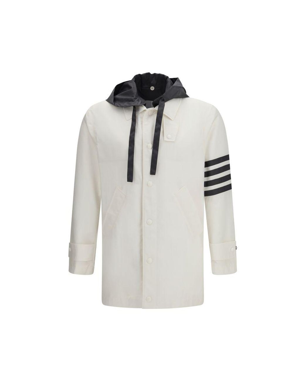 Thom Browne Gray White Polyamide Sweatshirt for men