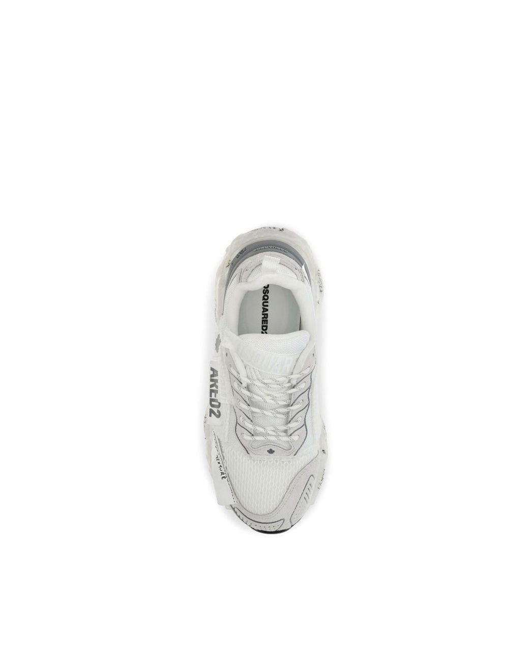 DSquared² White Polyester Athletic Sneakers for men