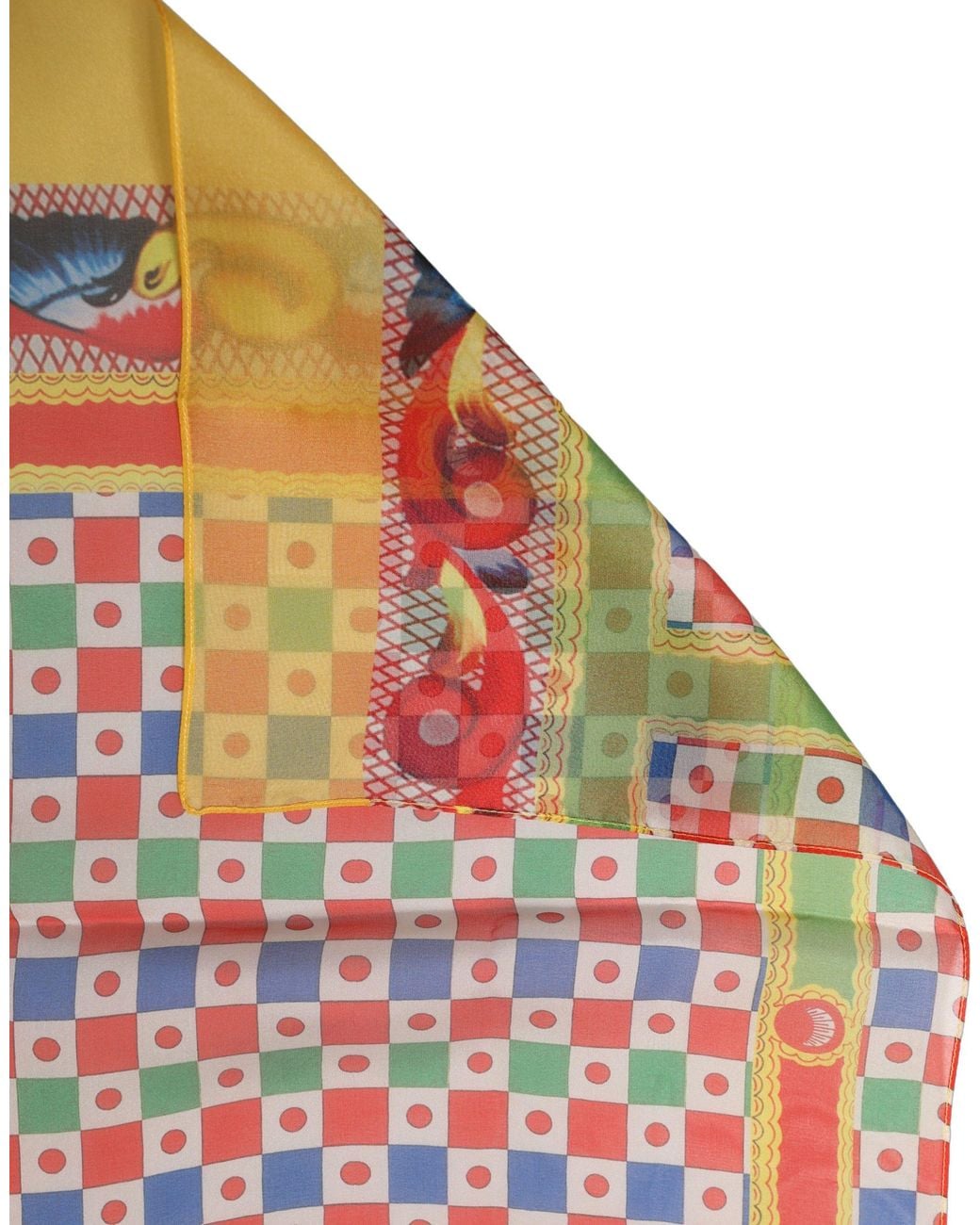 Dolce & Gabbana Pink Silk Carretto Print Stole Scarf