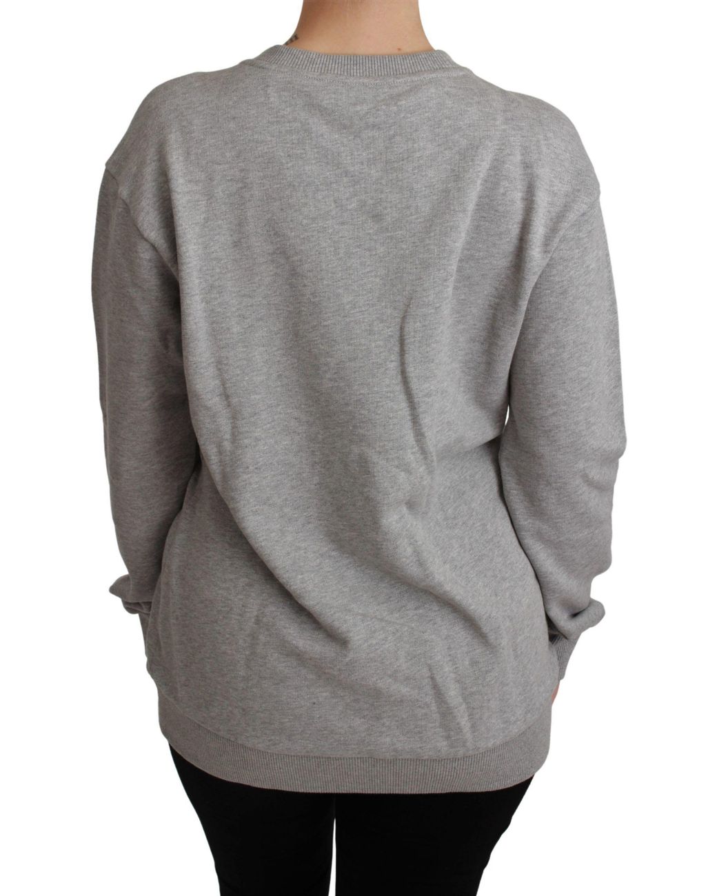 Dolce & Gabbana Gray Grey #dgfamily Cotton Pullover Sweater