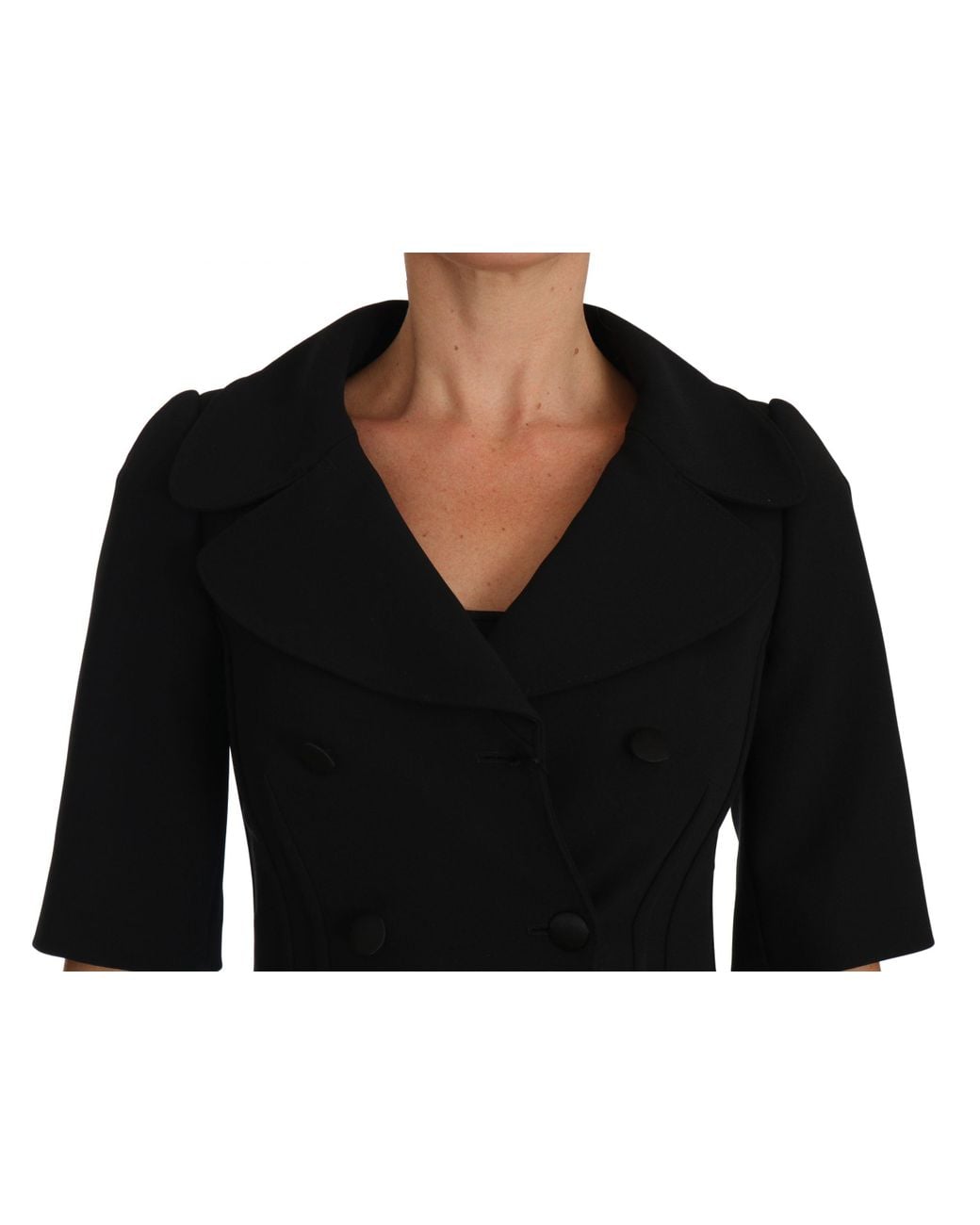 Dolce & Gabbana Black Short Croped Jacket Blazer