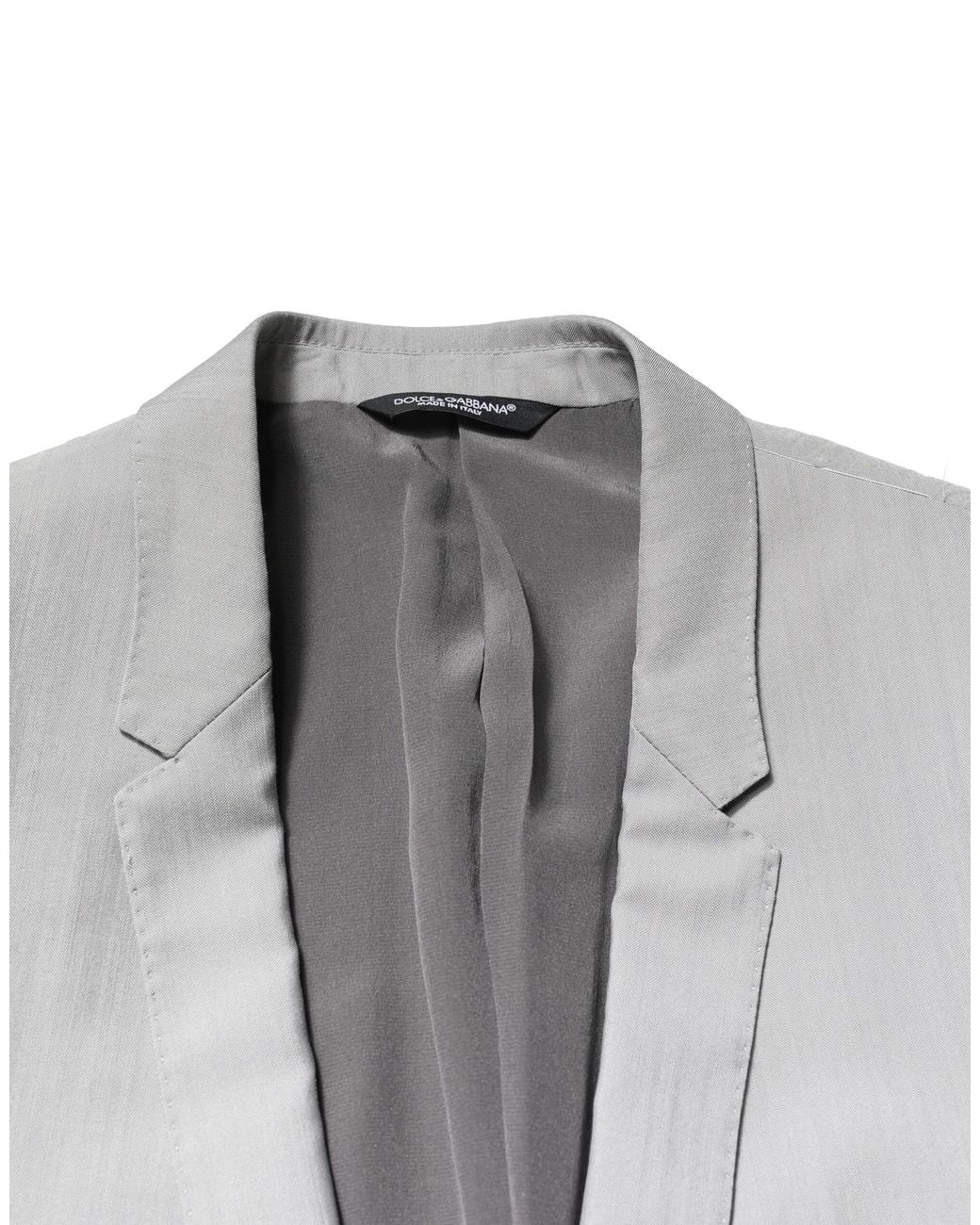 Dolce & Gabbana Gray Light Wool 2 Piece Formal Suit for men