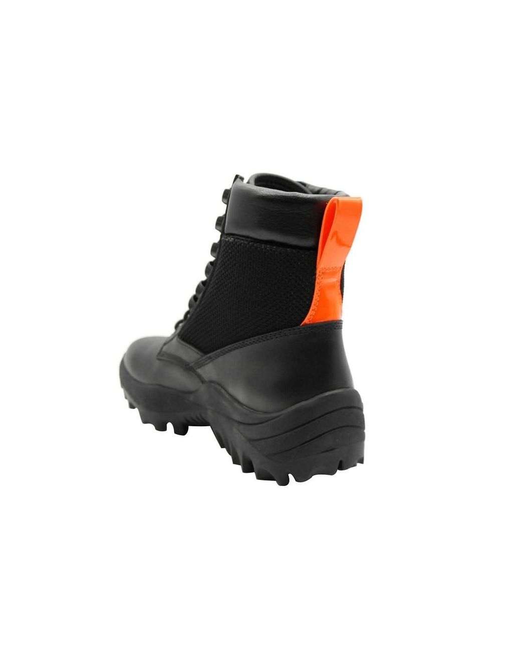 MCM Black Leather Reflective Patch With Pull Boots