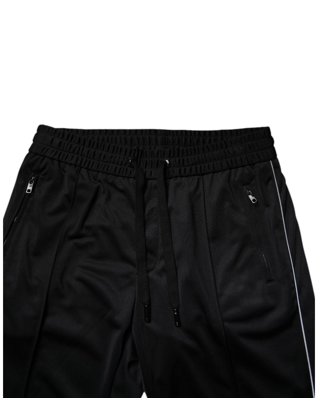 Dolce & Gabbana Black Track Pants Side Stripes for men