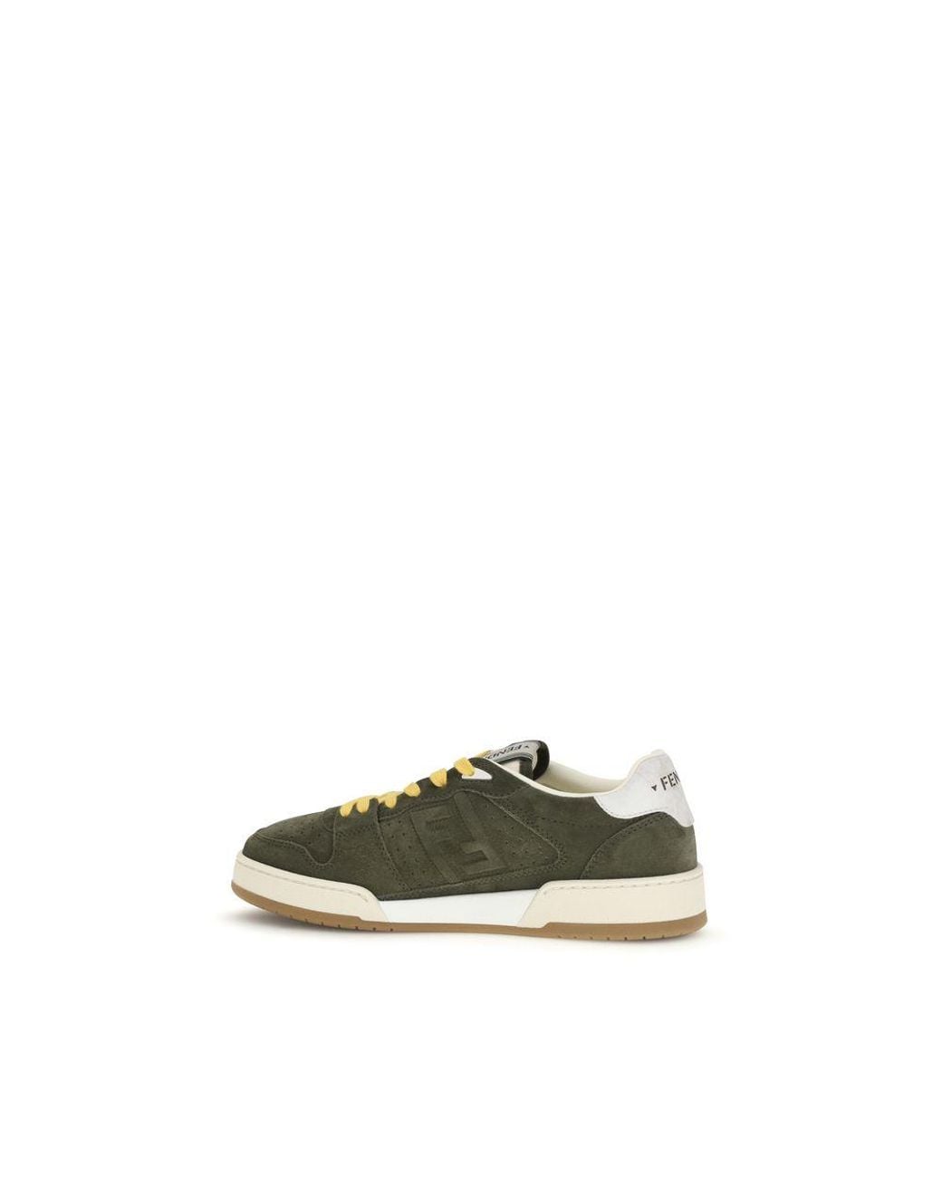 Fendi Green Suede Leather Low Top Sneakers for men
