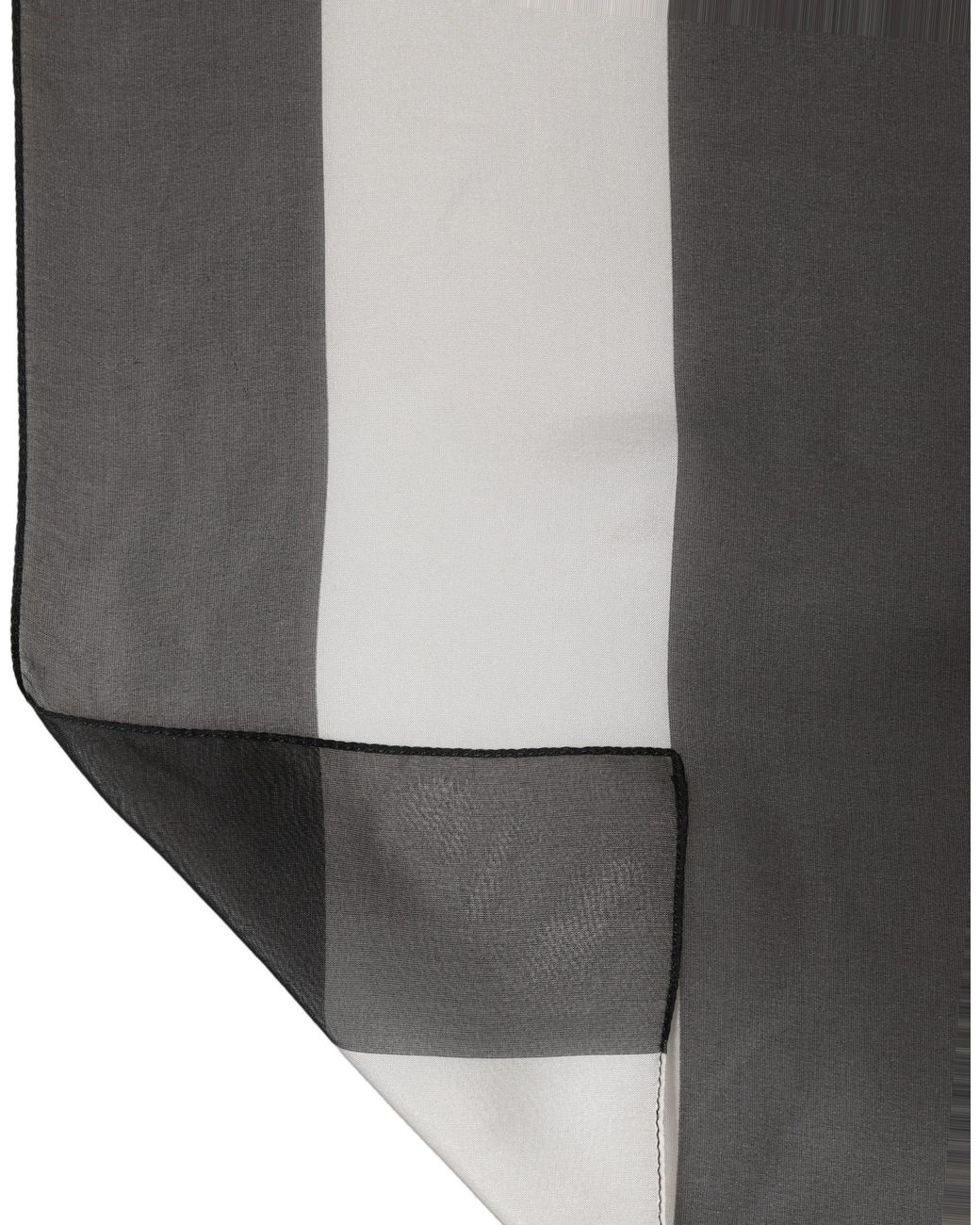Dolce & Gabbana Black Stripe Silk Shawl Stole Scarf