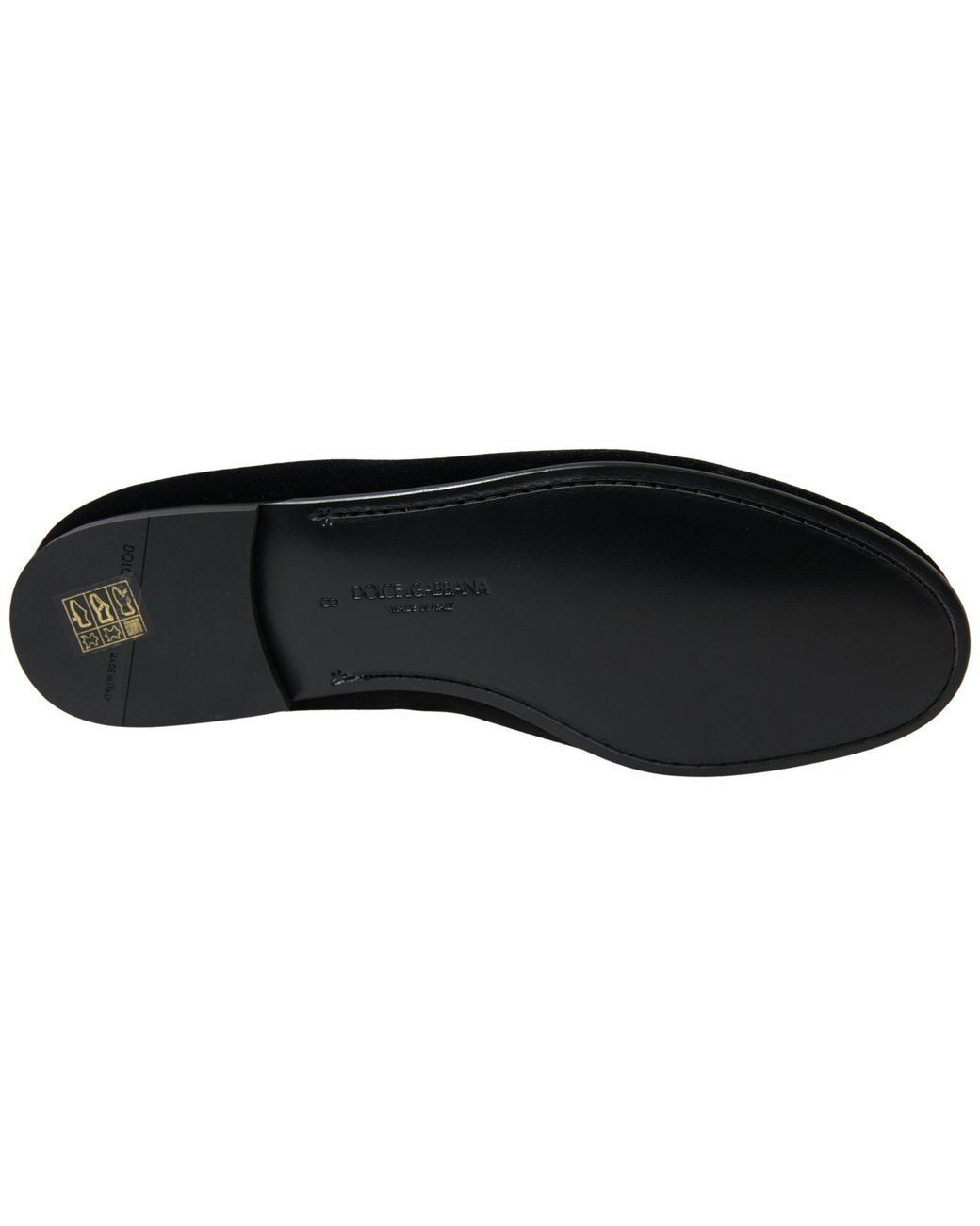 Dolce & Gabbana Black Velvet Loafers Formal Shoes for men