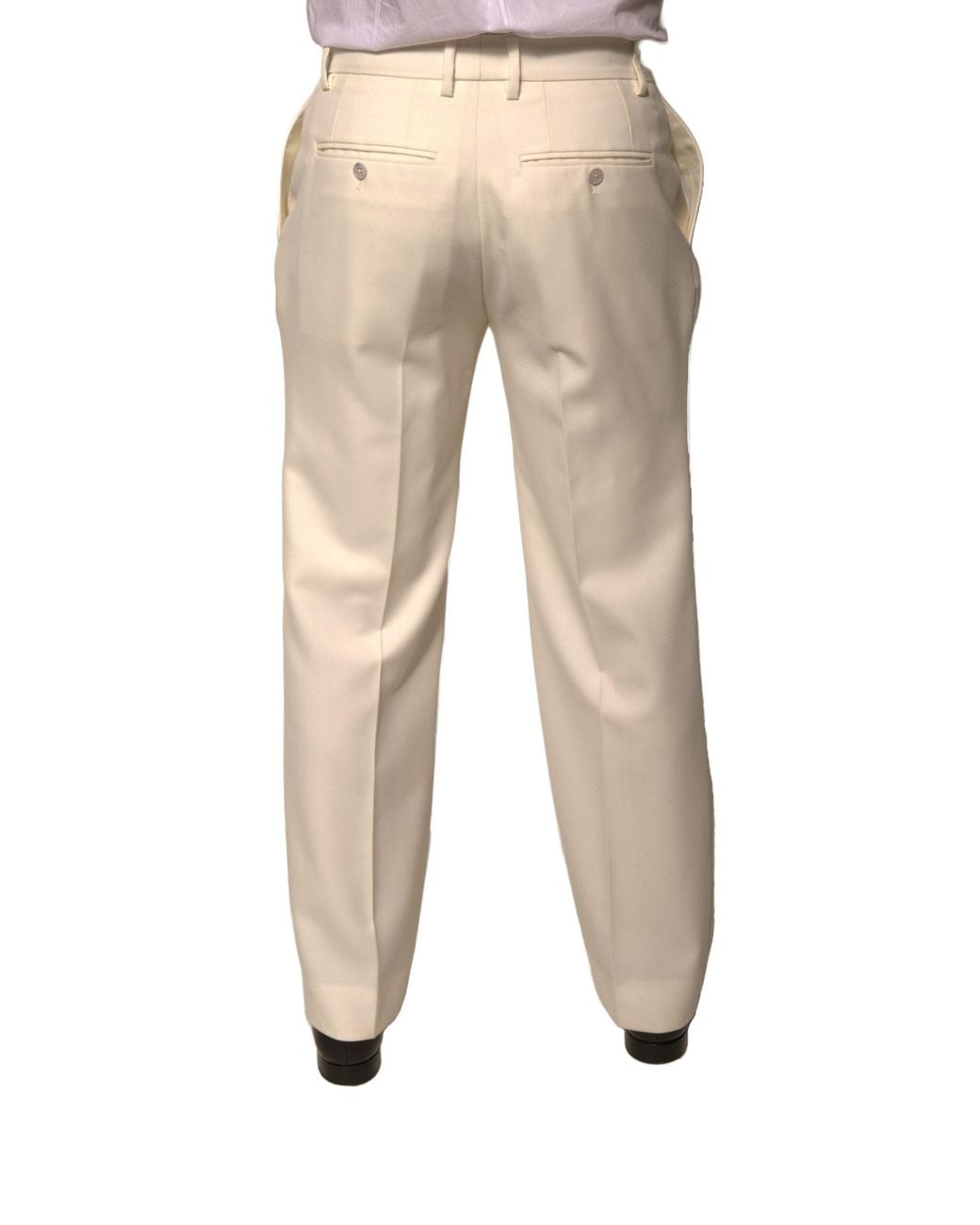 Dolce & Gabbana Natural Classic Wool Trousers for men