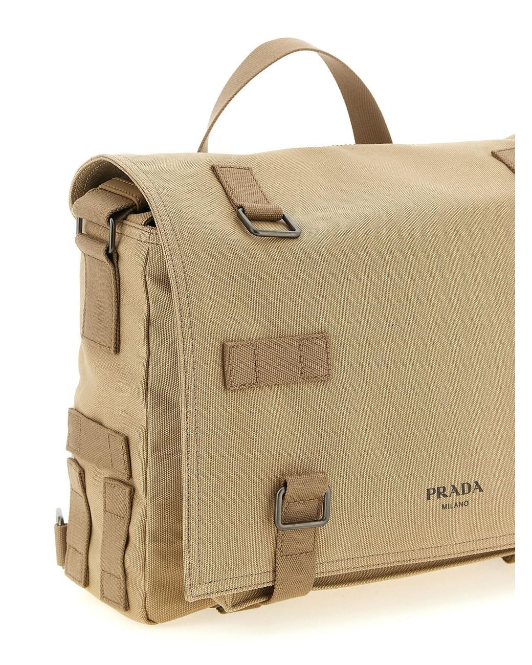 Prada Natural Cotton Crossbody Bag for men