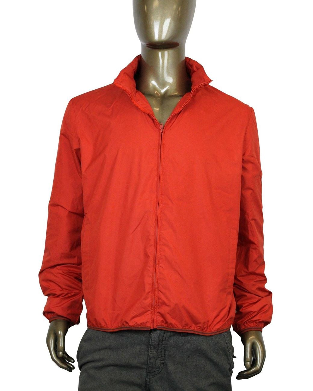 Gucci Red Techno Polyester Windbreaker Jacket (G 44 Us 34) for men
