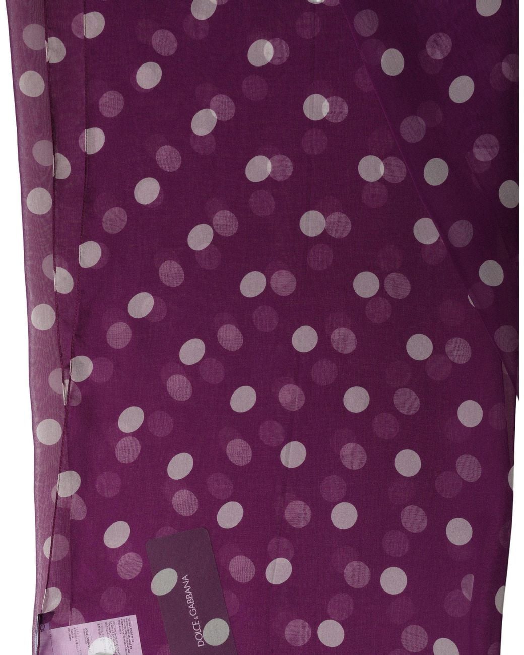 Dolce & Gabbana Purple Polka Dot Shawl Stole Scarf