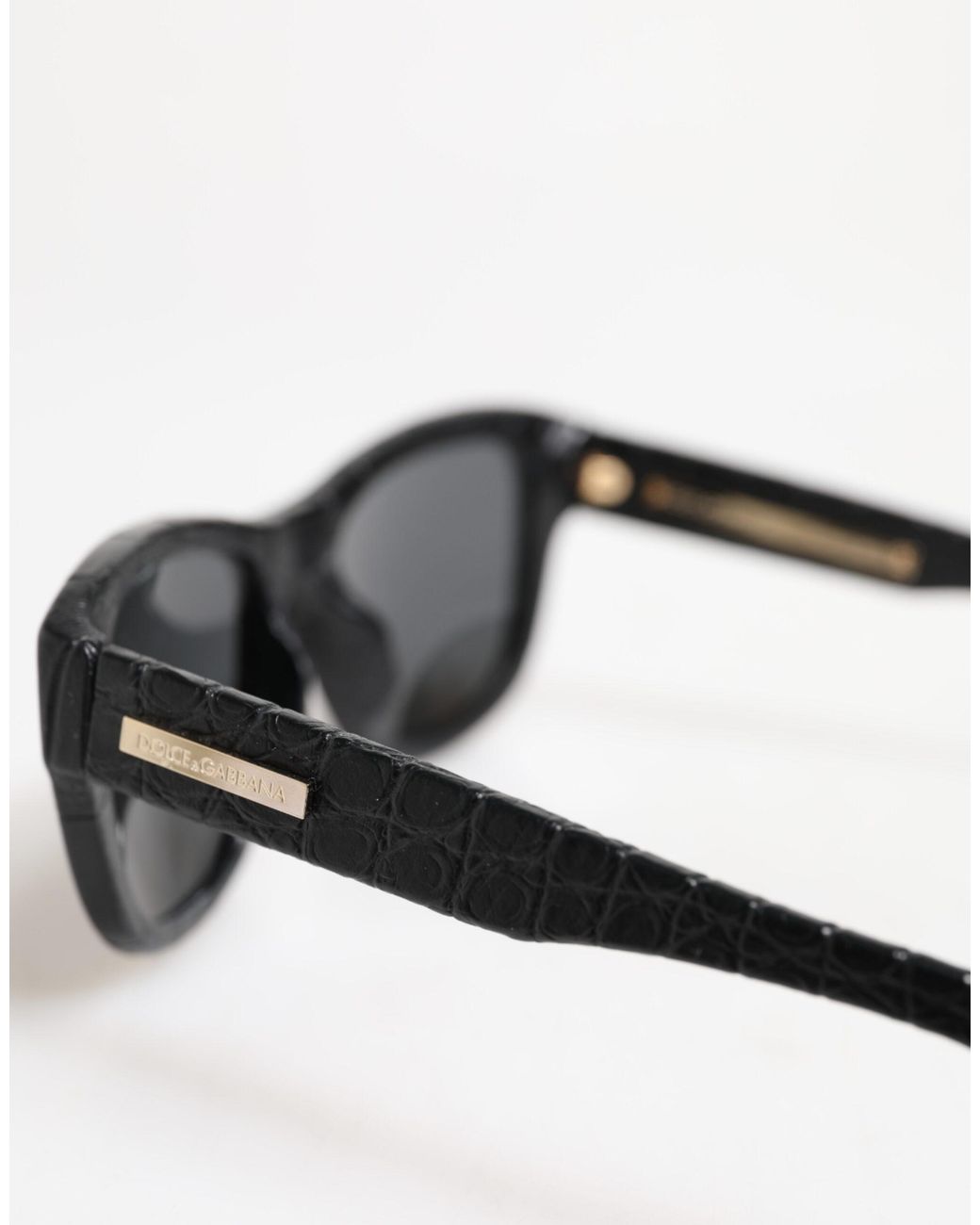 Dolce & Gabbana Black Leather Frame Dg4177 Tinted Lens Sunglasses