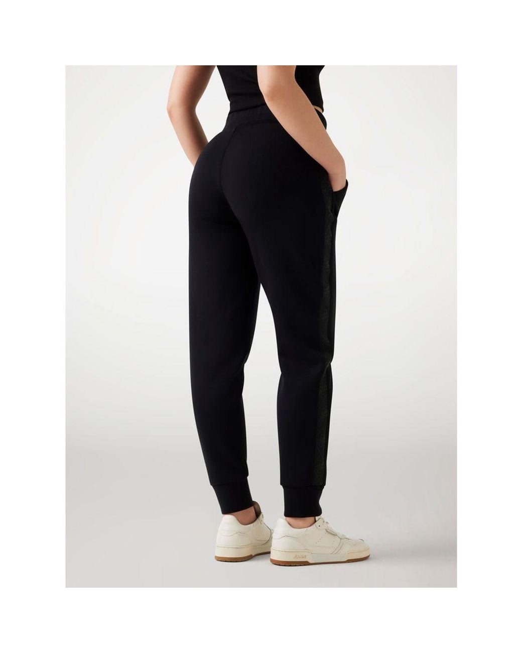 Guess Black Polyester Joggers (Workout Pants)