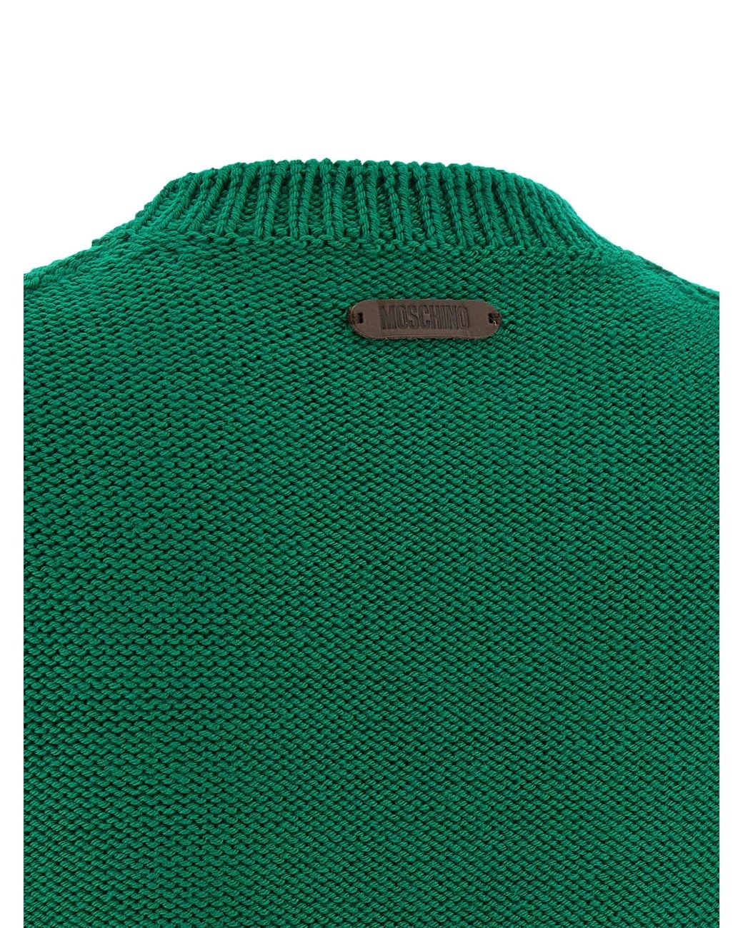 Moschino Green Extrafine Wool Sweater