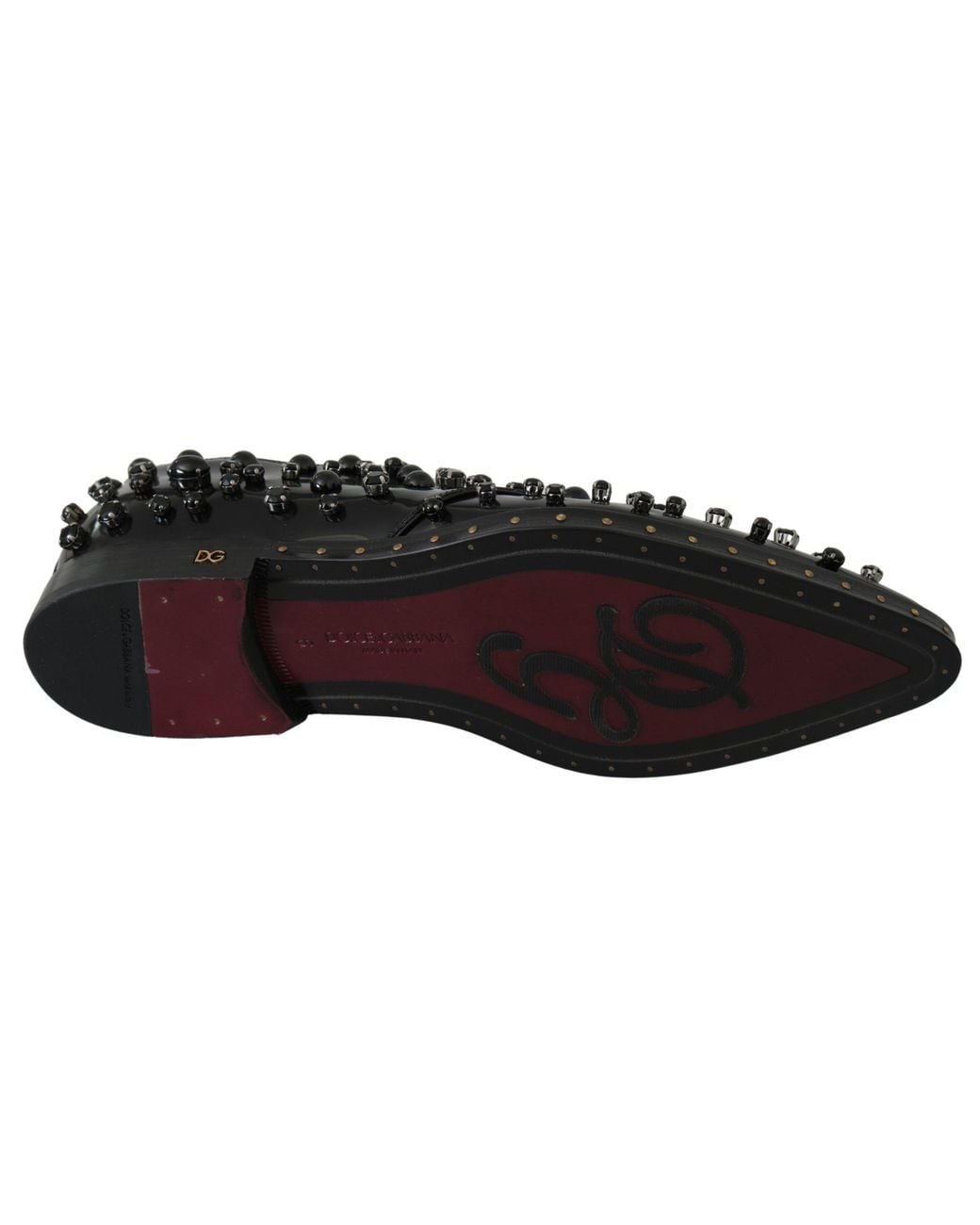 Dolce & Gabbana Black Elegant Dress Shoes With Crystals