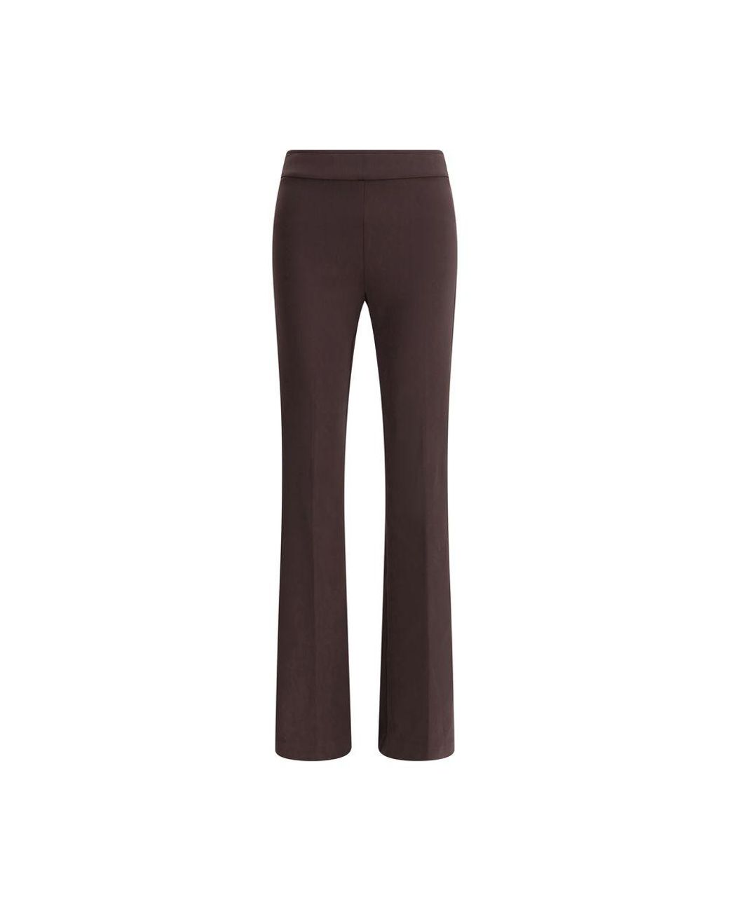Avenue Montaigne Brown Elastane Flared Pants