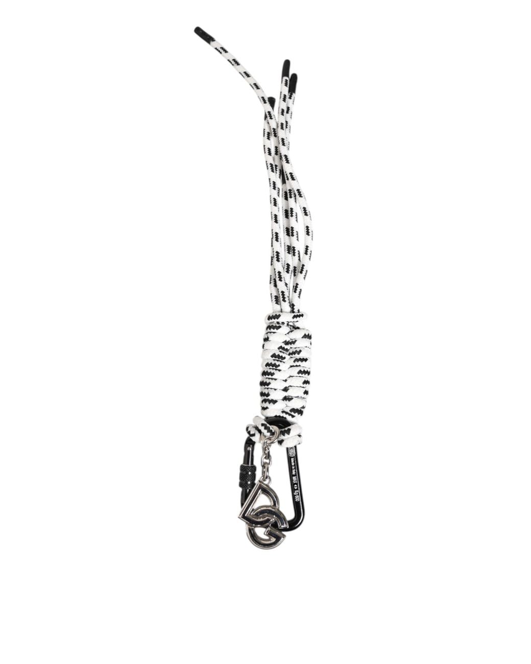 Dolce & Gabbana White Tape String Dg Logo Keychain Keyring for men
