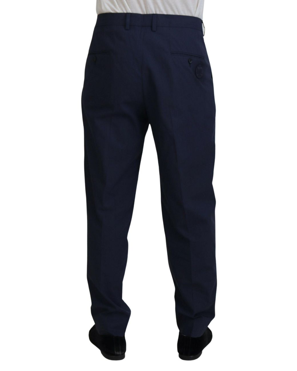 Dolce & Gabbana Blue Dark Cotton Chino Formal Pants for men