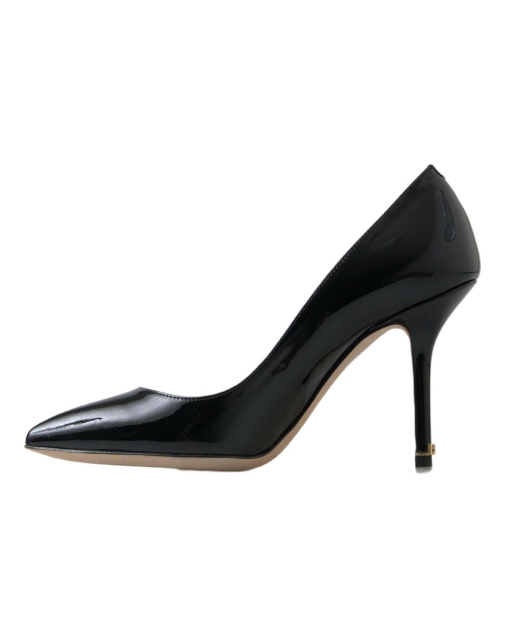 Dolce & Gabbana Black Patent Leather High Heels Pumps Shoes