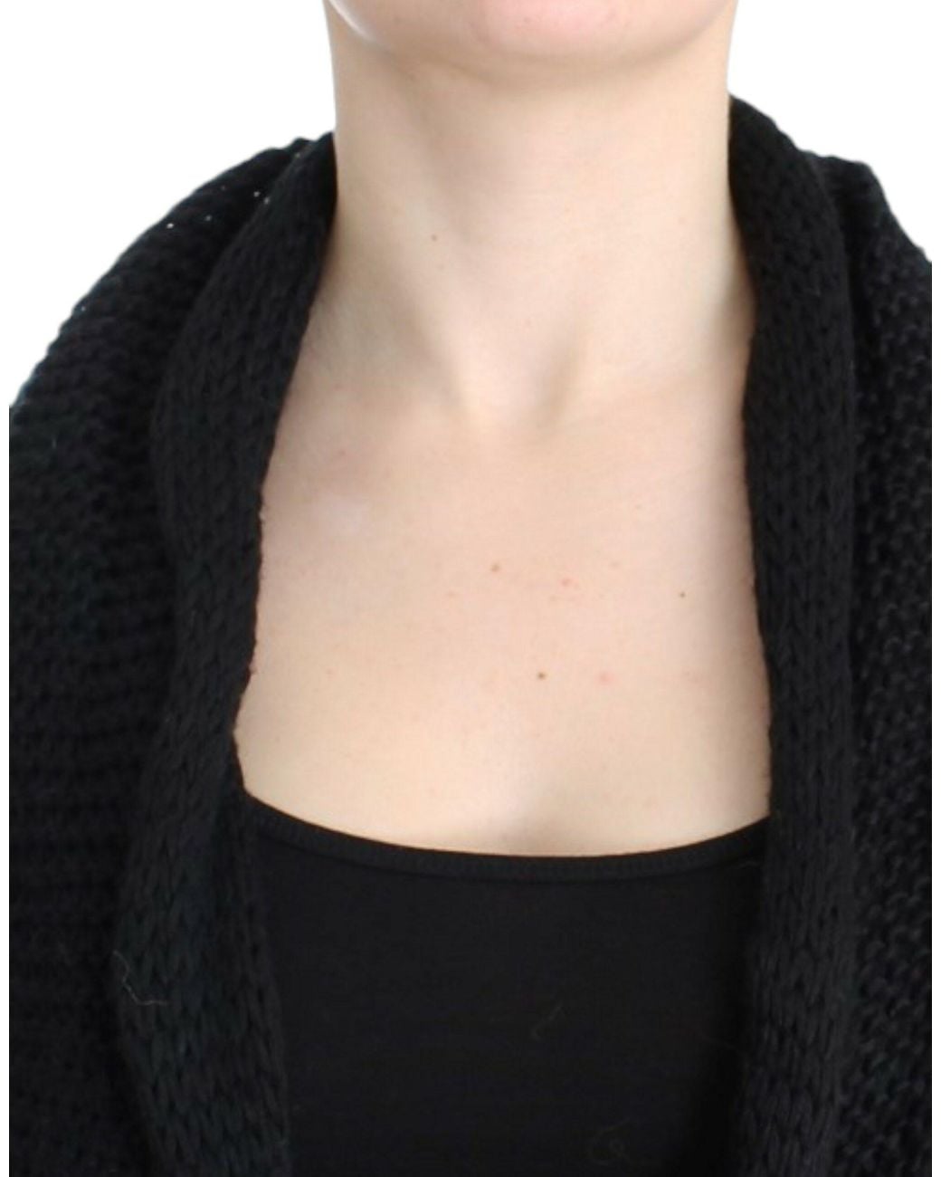 CoSTUME NATIONAL Black Sleeveless Knitted Cardigan