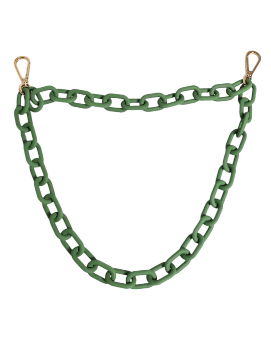 Dolce & Gabbana Green Plexy Acrylic Chunky Hardware Wallet Chain for men