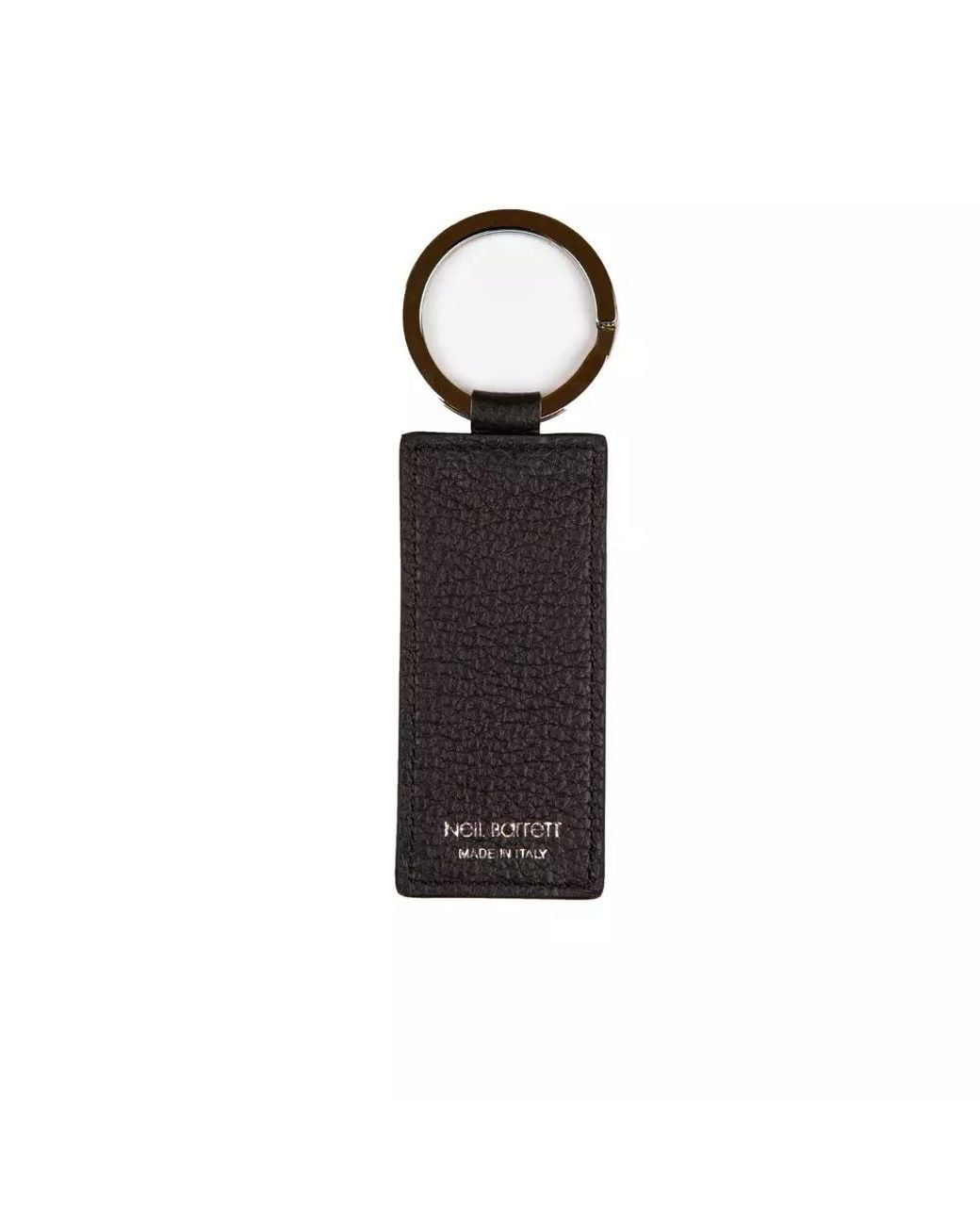 Neil Barrett Black Leather Keychain for men