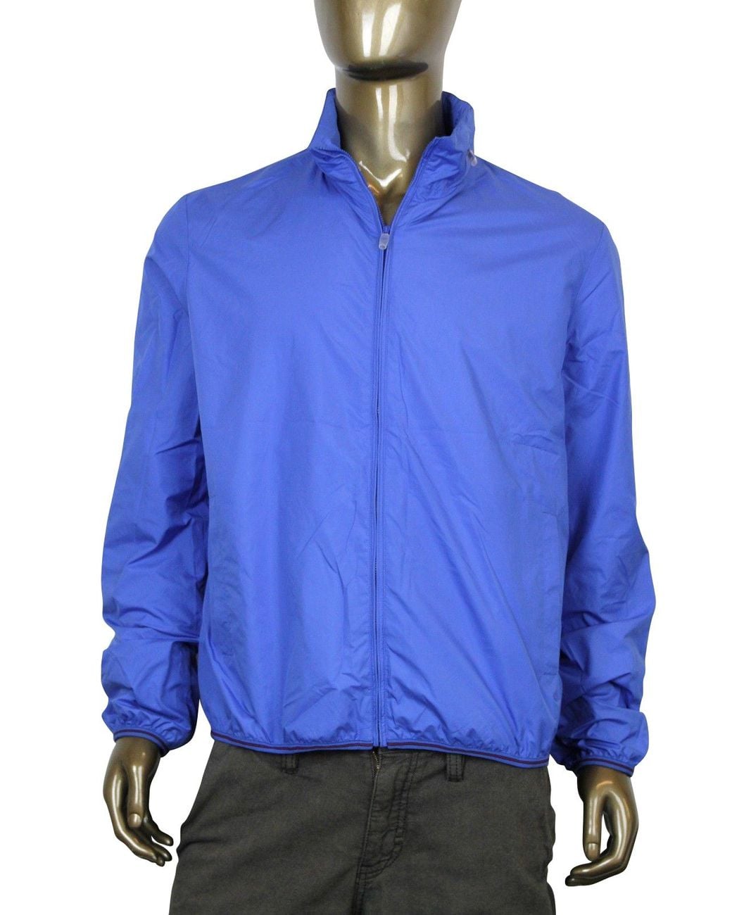 Gucci Blue Techno Polyester Windbreaker Jacket (G 56 Us 46) for men