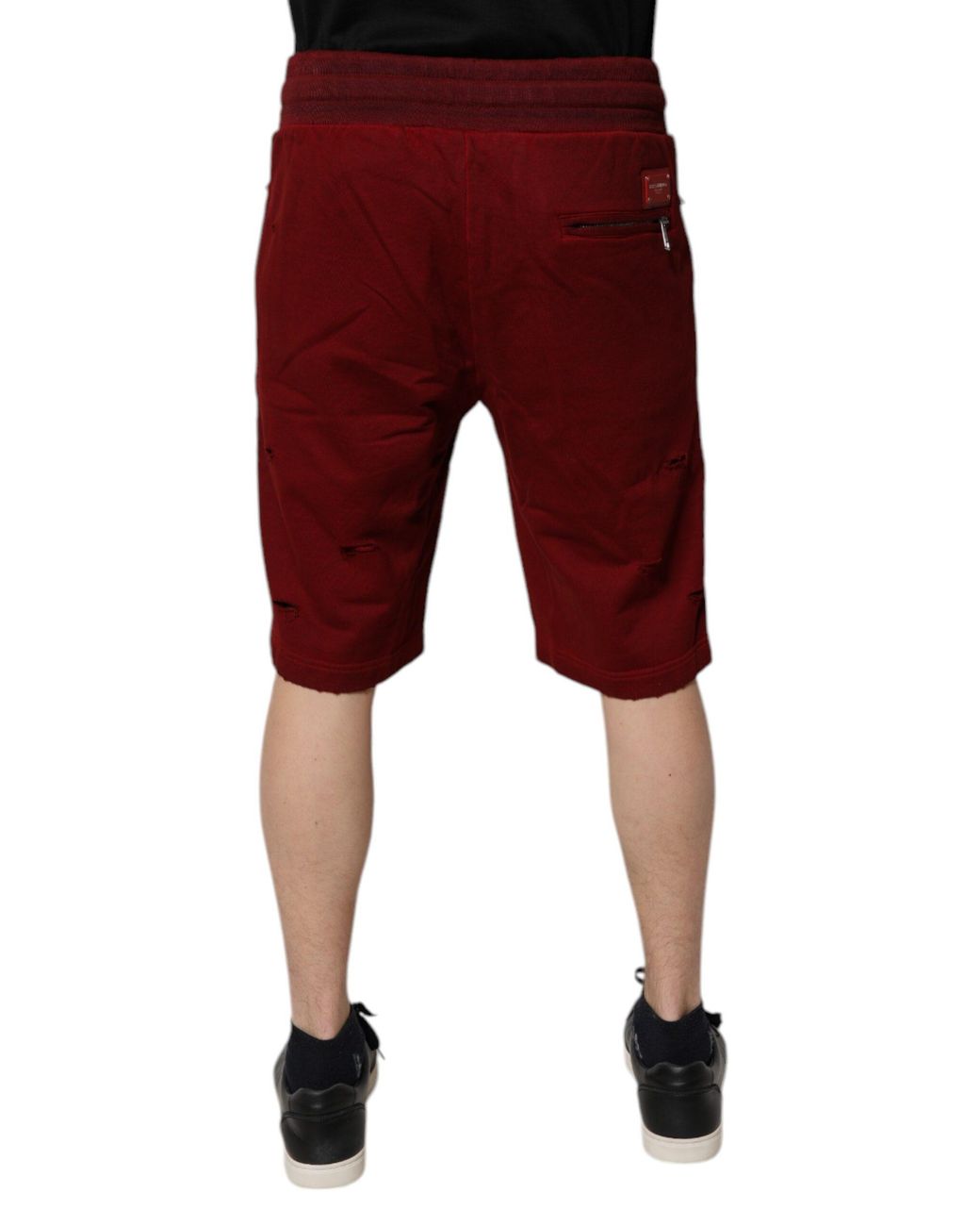 Dolce & Gabbana Red Distressed Shorts Casual Wear for men