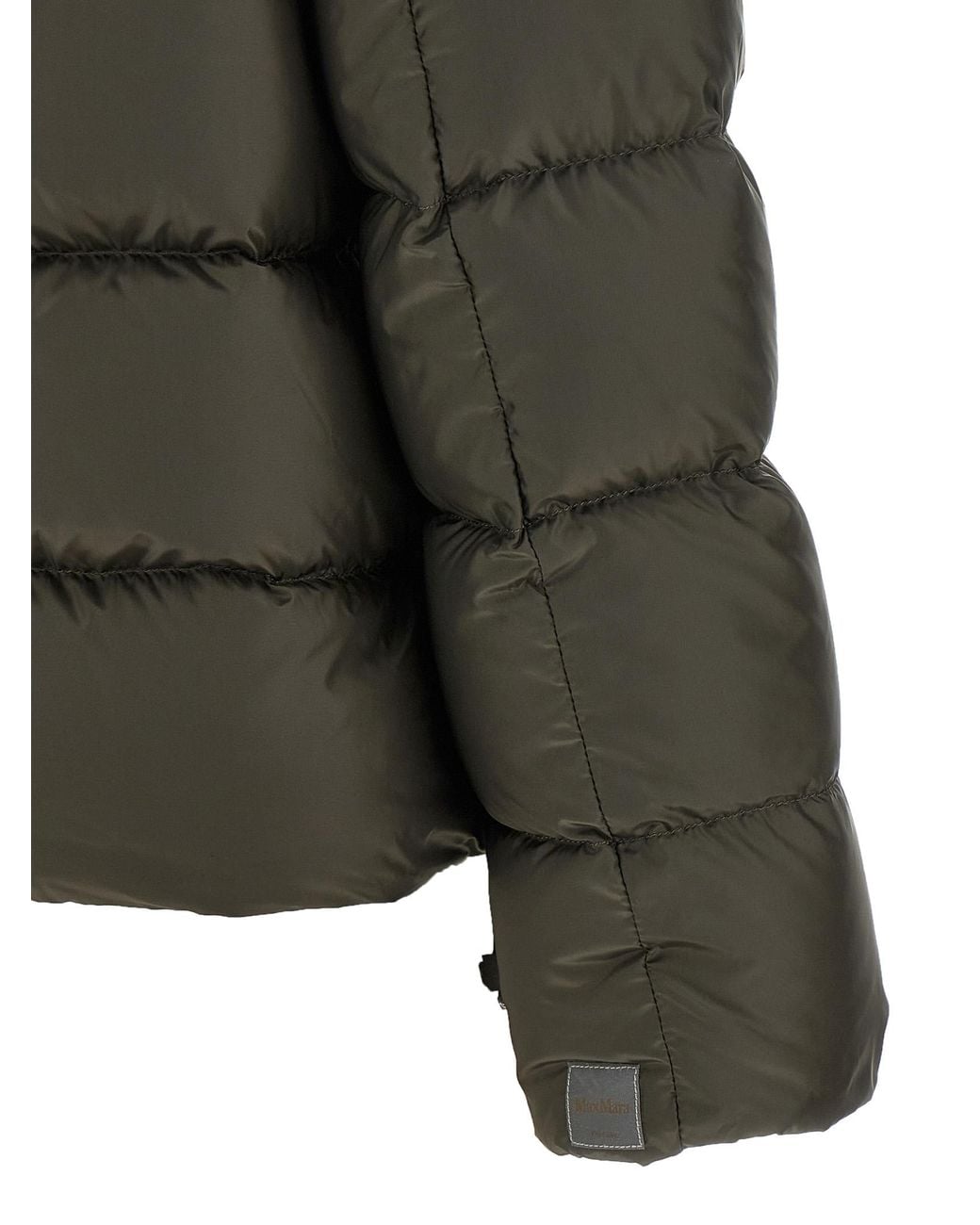 Max Mara Green Polyester Full-Length Jacket