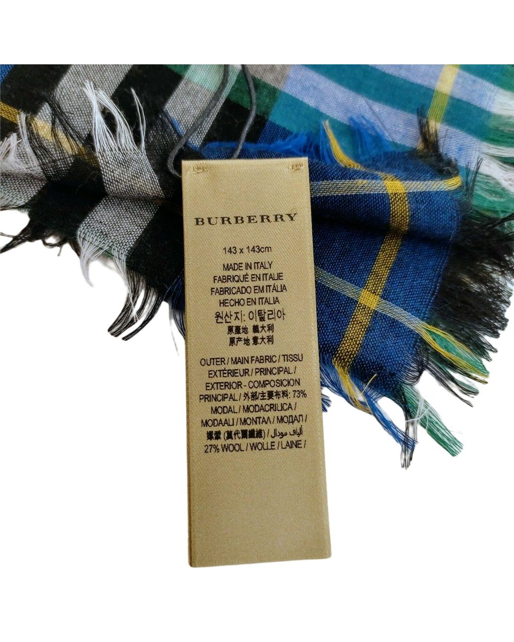 Burberry Canyan Castleford Check Light Weight Large Scarf Shawl 40609911 in  Blue | Lyst