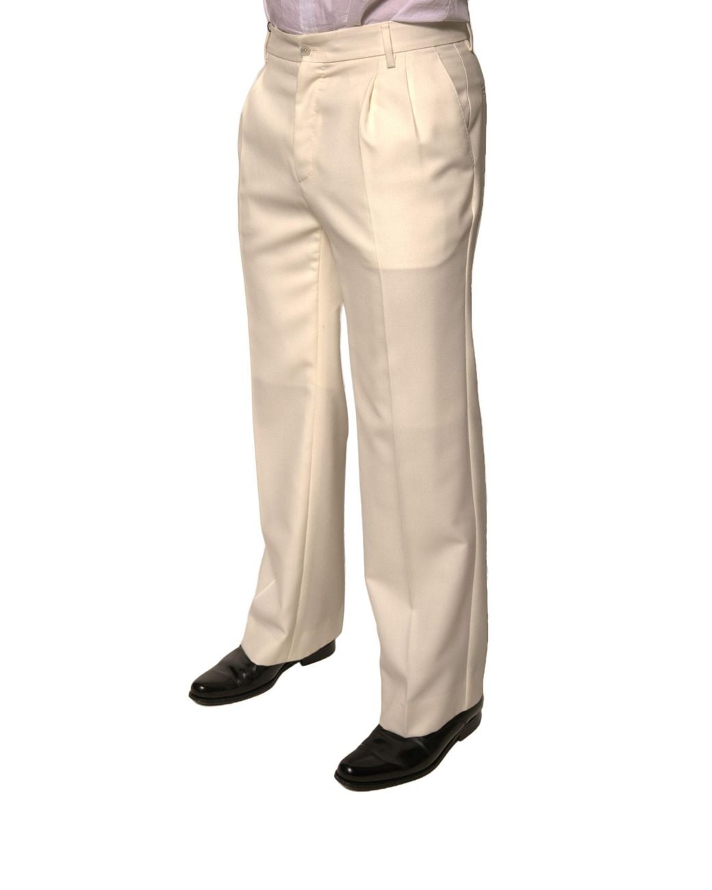 Dolce & Gabbana Natural Classic Wool Trousers for men