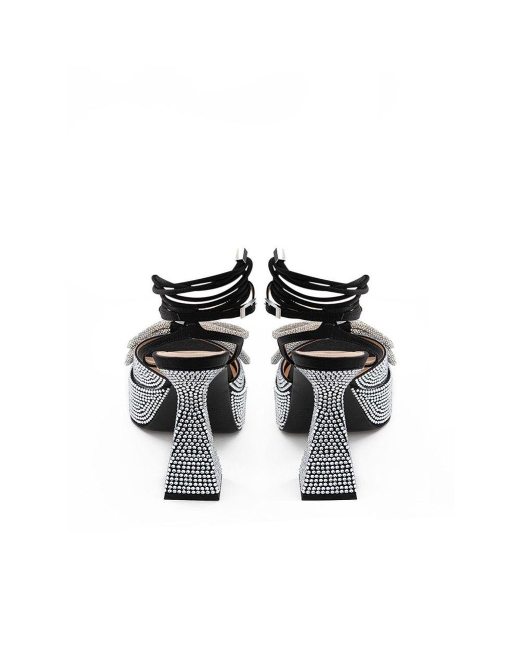 Mach & Mach Black Leather Platforms & Wedge