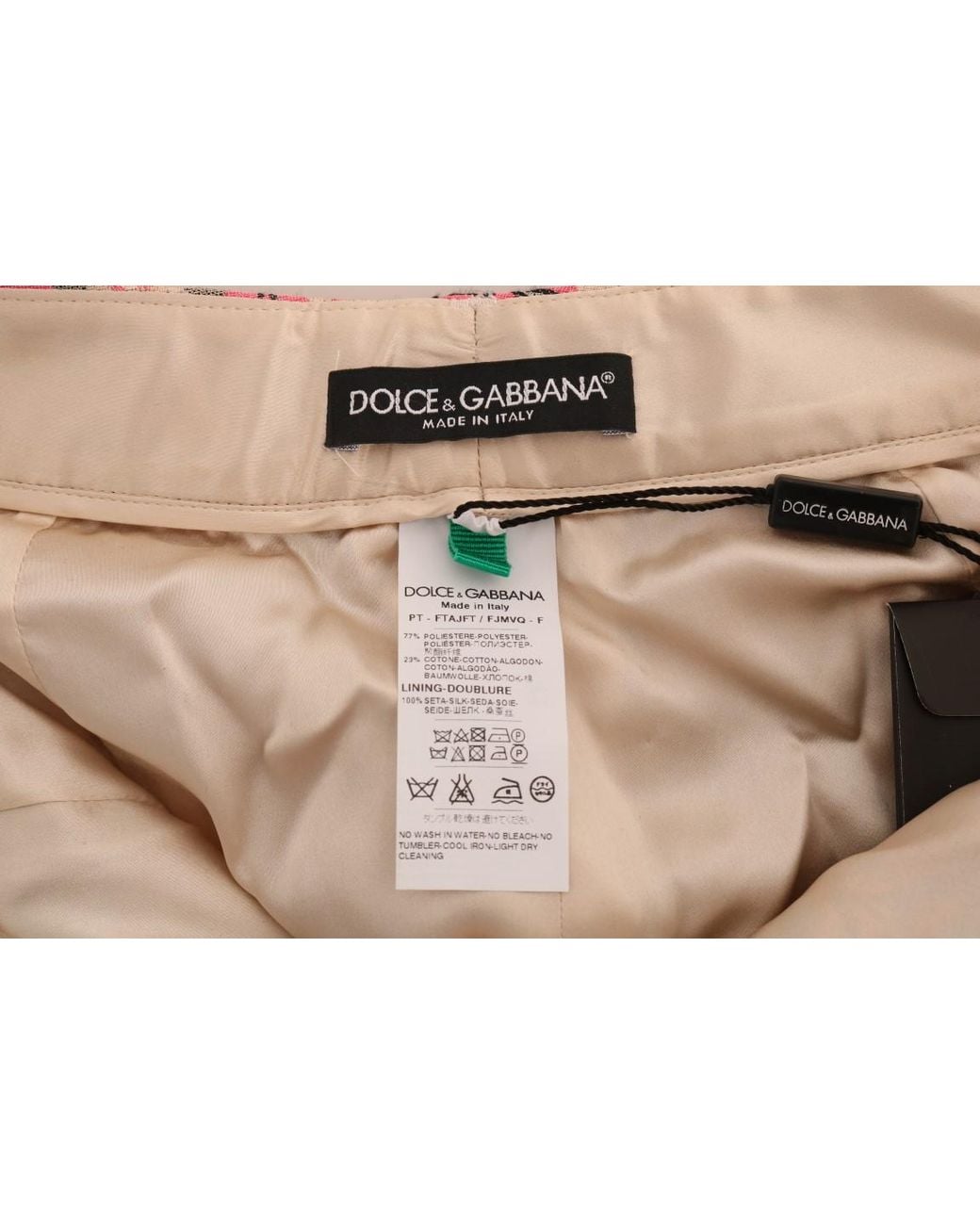 Dolce & Gabbana Red Dolce & Gabbana Floral Brocade Capri Pants