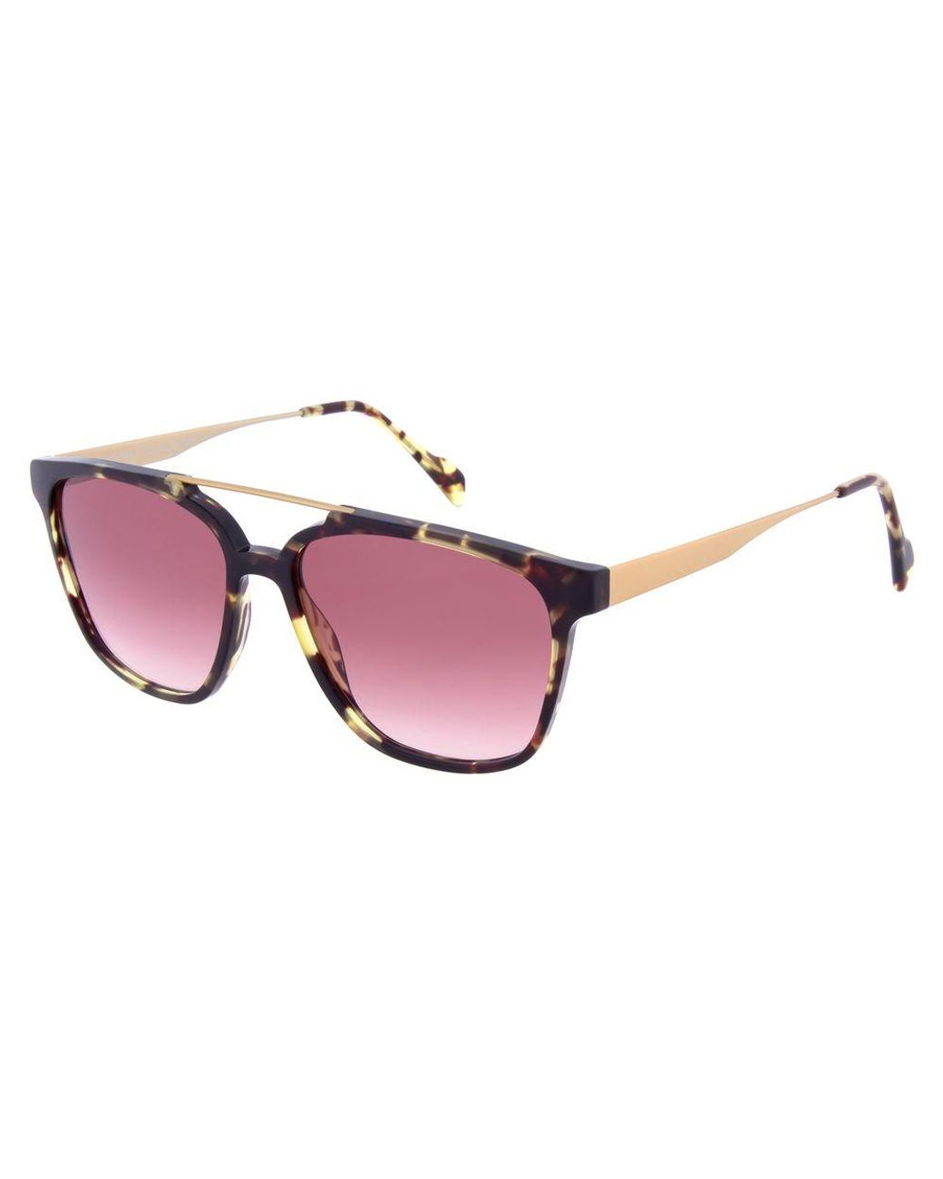 Andy Wolf Brown Metal Sunglasses