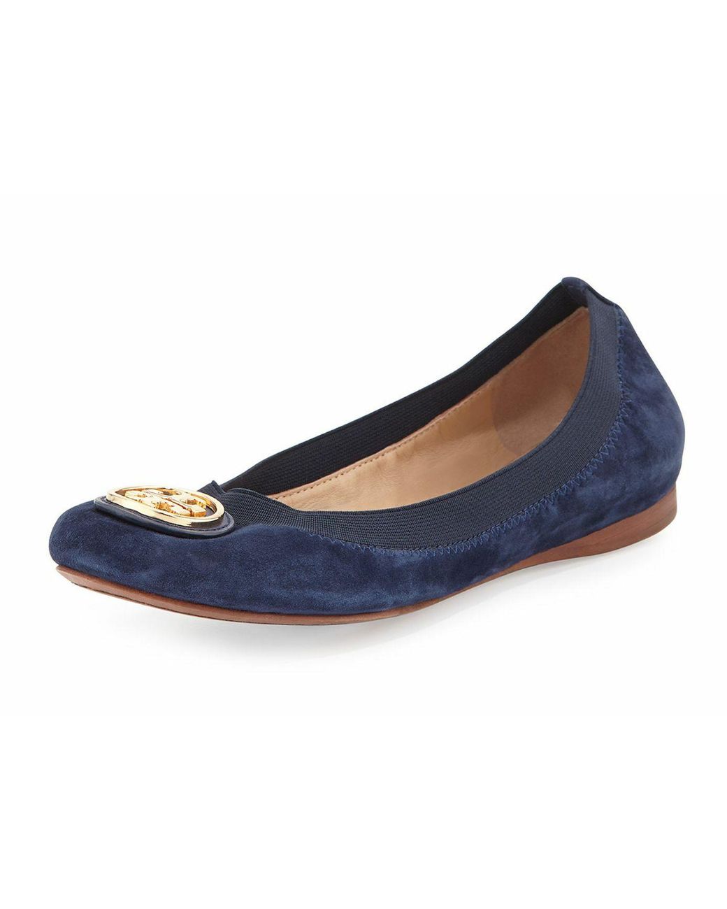 Tory Burch Caroline Ballet Clare Blue Suede Flats Shoes | Lyst Tory Burch Caroline Ballet Clare Blue Suede Flats Shoes | Lyst