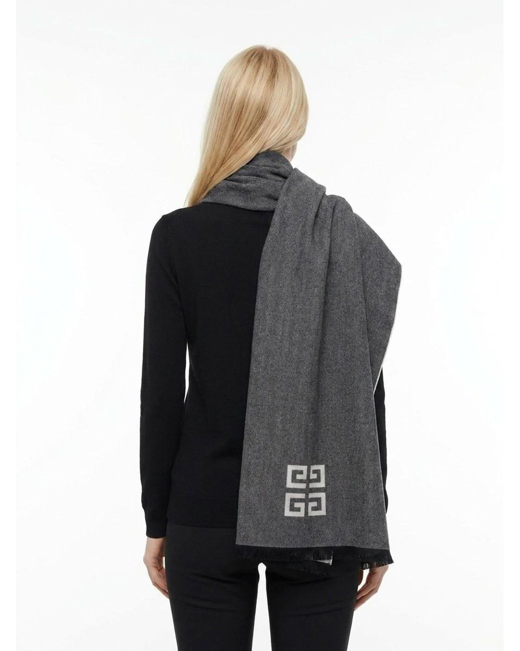 Givenchy Gray Wool Scarf
