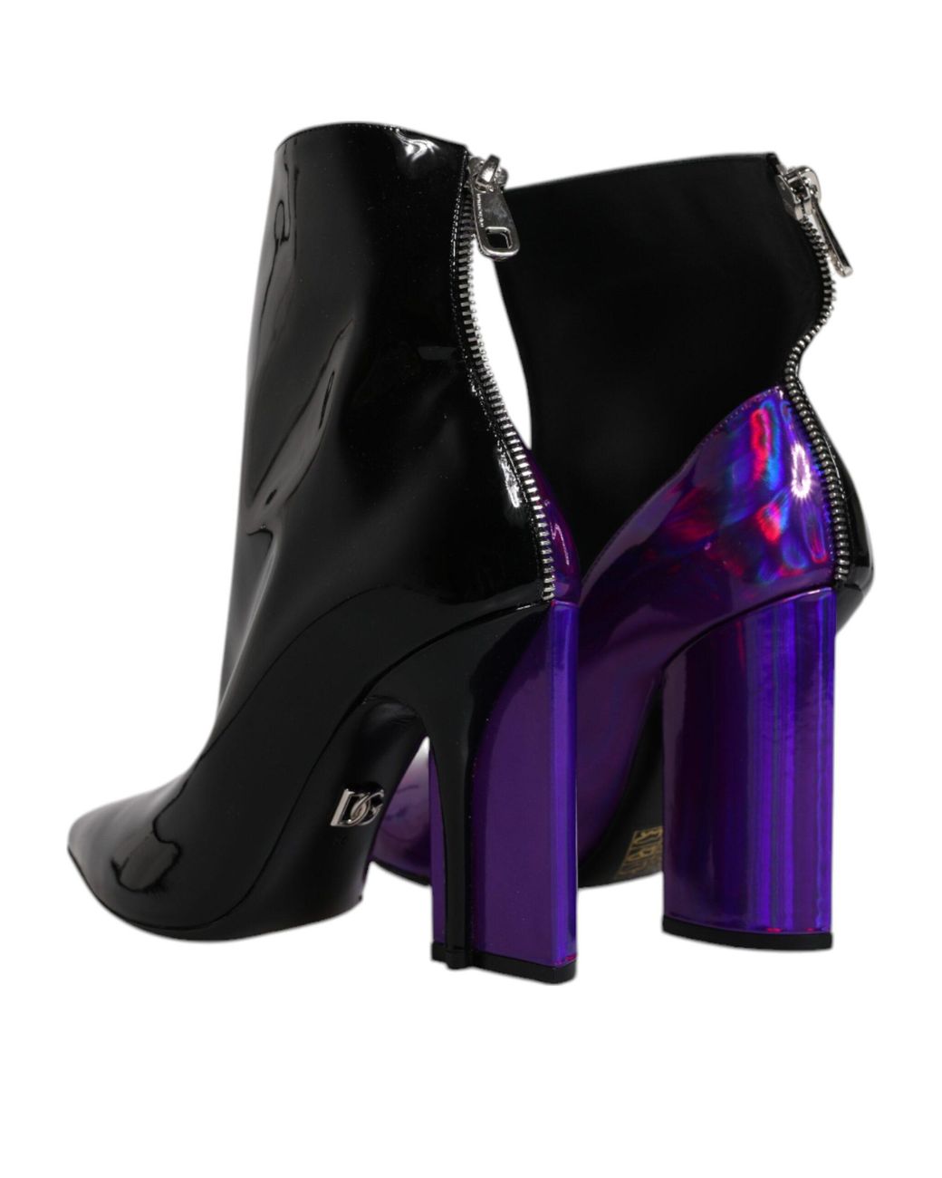 Dolce & Gabbana Black Pointed Ankle Boots Shoes And Leather