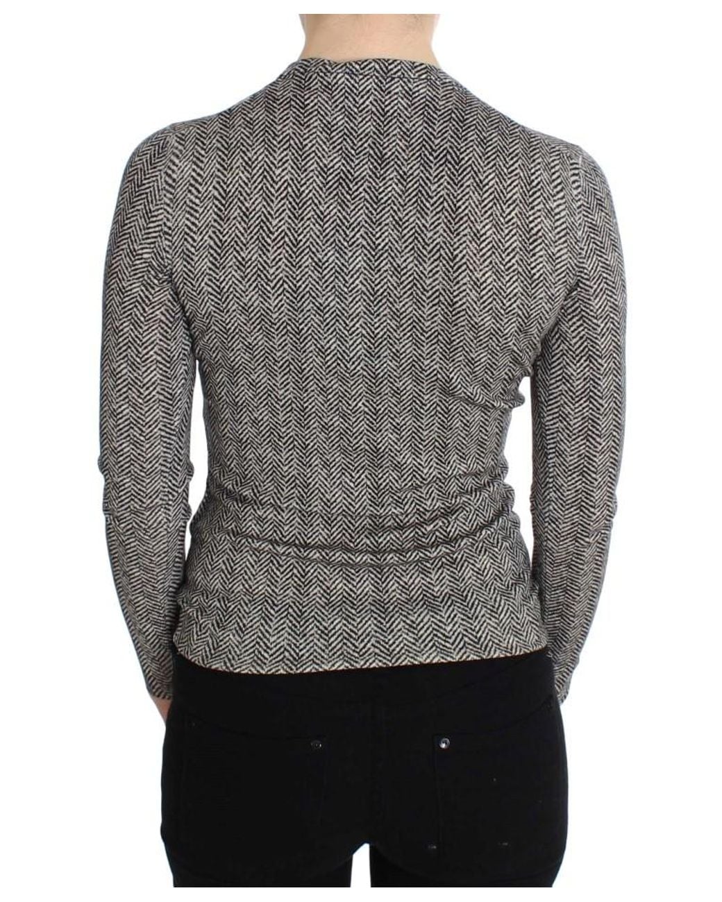 Dolce & Gabbana Gray Elegant And Wool Cardigan